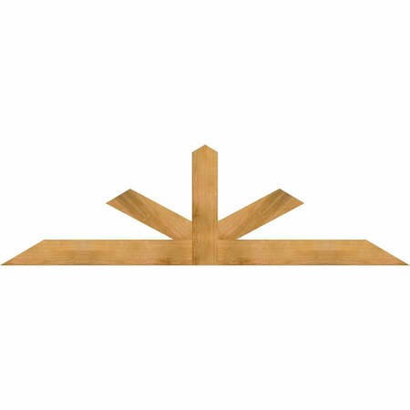 Ekena Millwork Saratoga Rough Sawn Timber Gable Bracket, Western Red Cedar, 96"W x 28"H x 2"D x 6"F, 7/12 Pitch GBW096X28X0206SAR00RWR